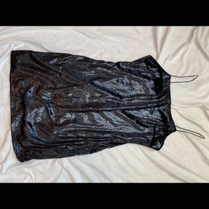 Shiny velvet mini dress